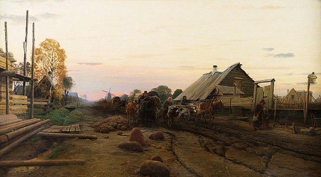 Road to Reval, painted by Oskar Hoffmann in 1900