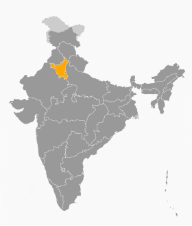 Haryana, az észak-indiai állam, ahol a légi ütközés történt.