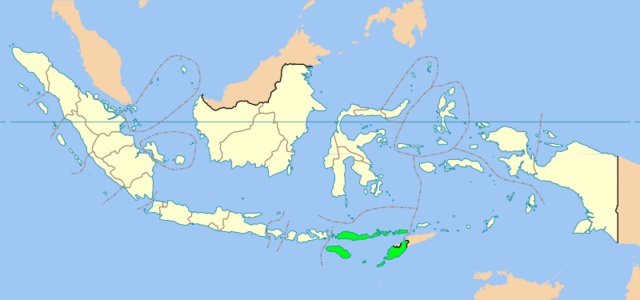 Lokasi Nusa Tenggara Timur di Indonesia