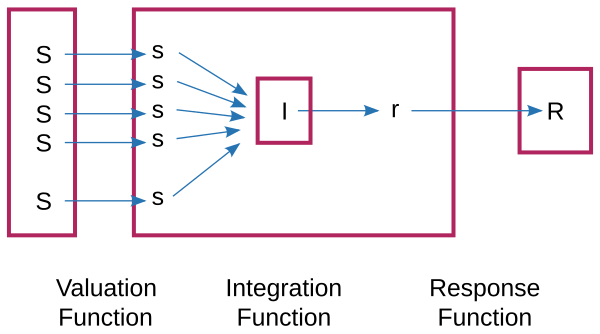 Schematic diagram of information integration theory Information-integration.svg