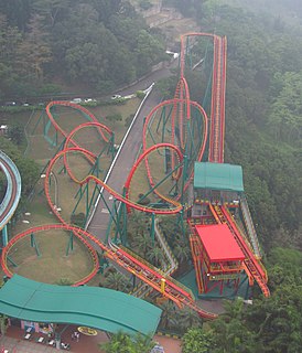 Crazy Coaster Roller coaster at Janfusun Fancyworld, Taiwan