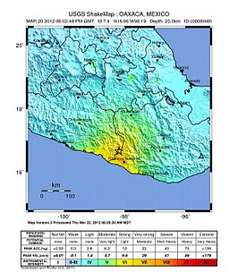 Aardbeving Guerrero-Oaxaca 2012