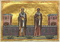 Isaac and Meletius of Cyprus (Menologion of Basil II).jpg