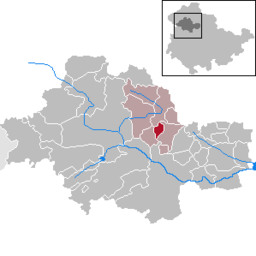 Tidigare läge för kommunen Issersheilingen i Unstrut-Hainich-Kreis