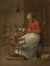 Jean-François Millet - Spinning Woman (1855-60) .jpg