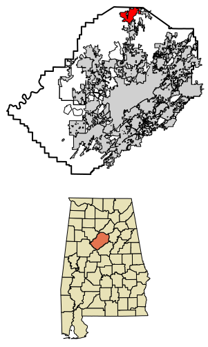 File:Jefferson County Alabama Incorporated and Unincorporated areas Warrior Highlighted 0179944.svg