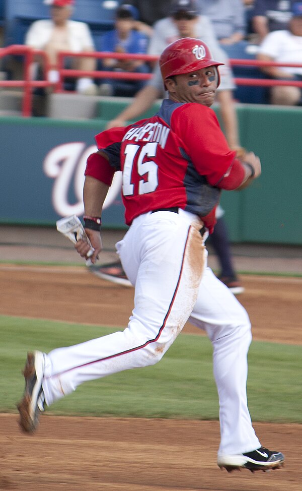 Hairston with Nationals in 2011 spring training.