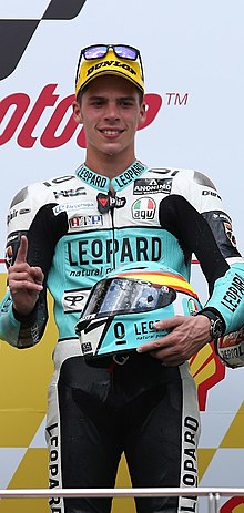 Joan Mir was the 2017 Moto3 Champion. Joan Mir 2017.jpg