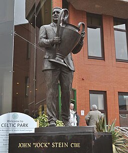 Statue of Jock Stein outside Celtic Park John "Jock" Stein Bronze statue outside Celtic Parkhead stadium by sculptor John McKenna.jpg