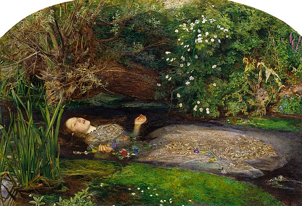 Ophelia, by John Everett Millais, 1851–52