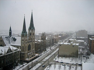Wisconsin Avenue in de winter