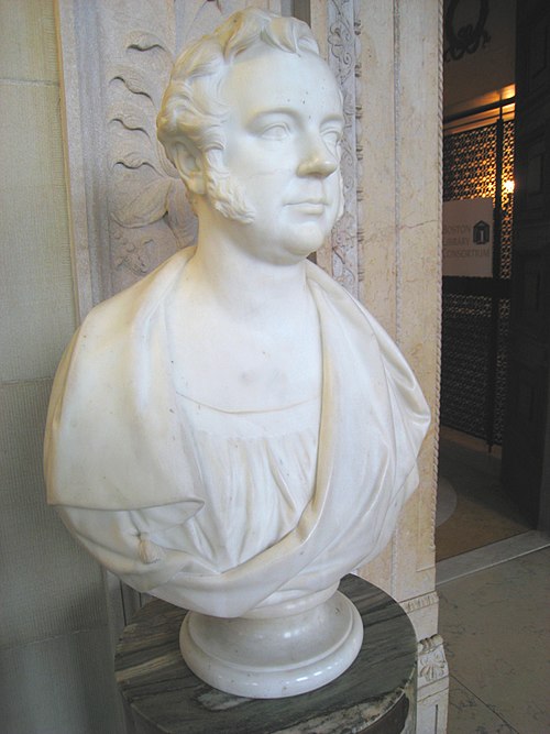 Bust of banker Joshua Bates, by William Behnes