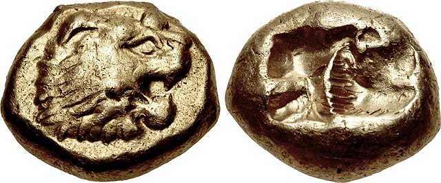 Coin of Alyattes of Lydia, c. 620/10–564/53 BC
