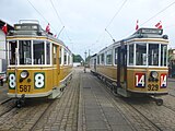 Twee vierassige motorwagens: de KS 587 en de NESA 929 (bouwjaar 1934)