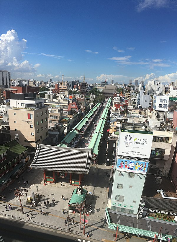 Aerial view of Asakusa