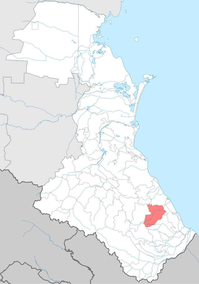 Кайтагский район на карте