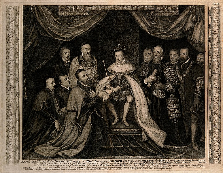 File:King Edward VI granting his Royal Charter to Bridewell Hospi Wellcome V0006837.jpg