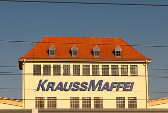 historical KraussMaffei company building with inscription Kraus-Maffei-Allach.jpg