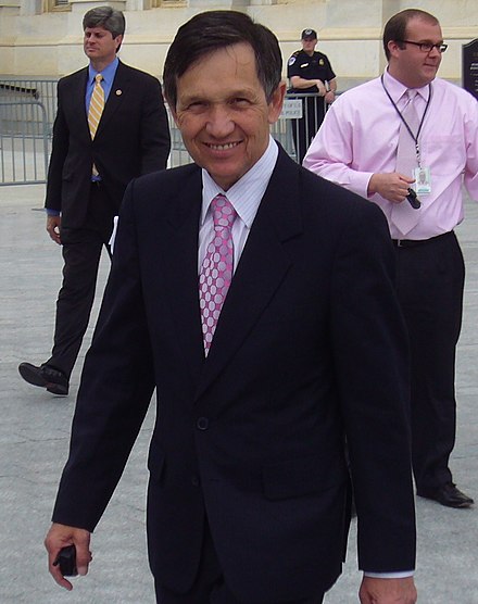 Kucinich outside the Capitol in June 2007