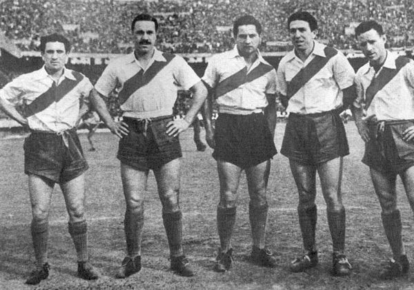 La Máquina in 1941. Fltr: Muñoz, Moreno, Pedernera, Labruna, Loustau