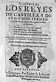 "Historia de los reyes de Castilla", impresa por Carlos de Labayen en Pamplona en 1615 y "rejuvenecida" en 1634 por el librero de Zaragoza Pedro Escuer