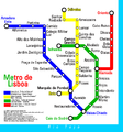 Lisbon Metro Route Map (2005)
