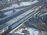 The Livoberezhna as seen from a nearby hotel