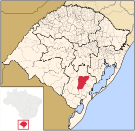 Ubicación de Canguçu en Rio Grande do Sul