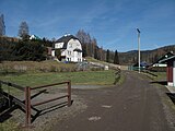 Čeština: Cesta v Loučné nad Nisou. Okres Jablonec nad Nisou, Česká republika.