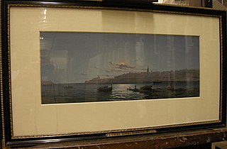 Sliema Harbour, Malta, by Moonlight