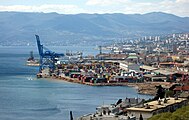 Port of Rijeka, the largest cargo port in Croatia