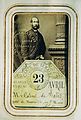 M. le Colonel de Salis' photopass or CARTE DE SEMAINE, for the Exposition Universelle de 1867 A PARIS valable jusqu'au AVRIL 23.[8][9] Photograph probably by Camille Silvy.