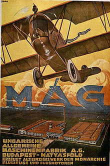MÁG aeroplan and aeroengine factory advertisement