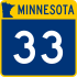 Trunk Highway 33 marker