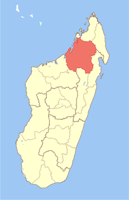 Položaj regije Sofije u Madagaskaru