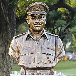 Major Somnath Sharma's statue at Param Yodha Sthal, National War Memorial, New Delhi Major Somnath Sharma statue at Param Yodha Sthal Delhi.jpg