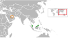 Location map for Malaysia and Qatar.