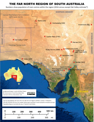 <span class="mw-page-title-main">Far North (South Australia)</span> Very large region in the arid part of South Australia