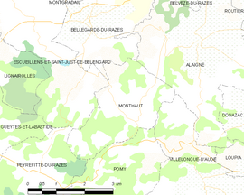 Mapa obce Monthaut