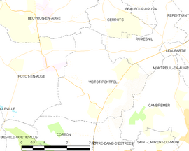 Mapa obce Victot-Pontfol