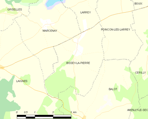 Poziția localității Bissey-la-Pierre