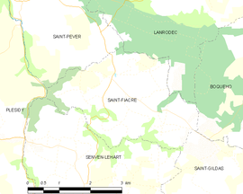 Mapa obce Saint-Fiacre