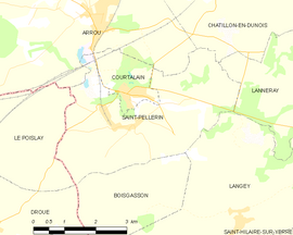 Mapa obce Saint-Pellerin