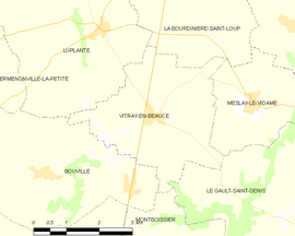 Mapa obce Vitray-en-Beauce
