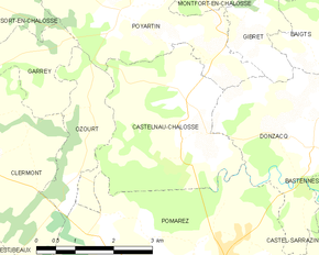 Poziția localității Castelnau-Chalosse