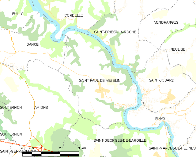 Poziția localității Saint-Paul-de-Vézelin