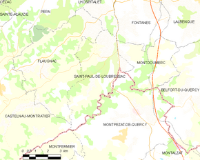 Poziția localității Saint-Paul-de-Loubressac