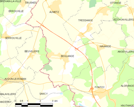 Mapa obce Boulange