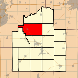 Map highlighting Buckhart Township, Christian County, Illinois.svg