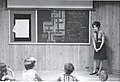 Marie Marholec explains about predators to 30 children touring the center, 1965 (5187432395).jpg